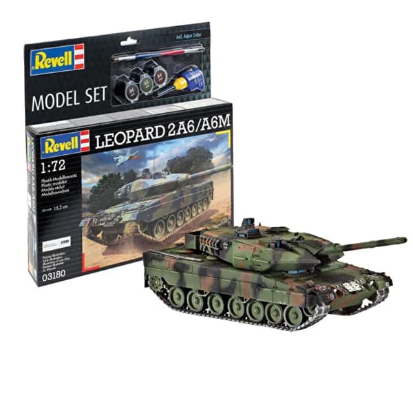 ماکت تانک ریول مدل Leopard 2A6/A6M مقیاس 1:72 کد 03180 با کیت رنگ آمیزی — تصویر ۵