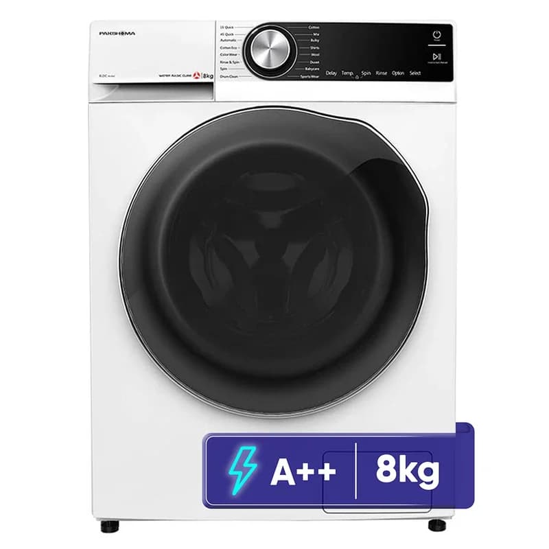 مطمن و ارزان ماشین لباسشویی 8 کیلوگرم اتوماتیک پاکشوما مدل U-8