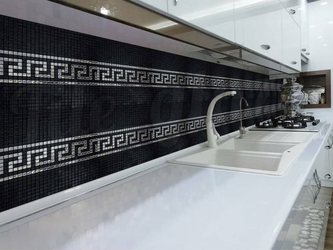 کاشی بین کابینتی پشت چسبی مشکی سیلور 30 سانتی کد 12471 — تصویر ۱۰