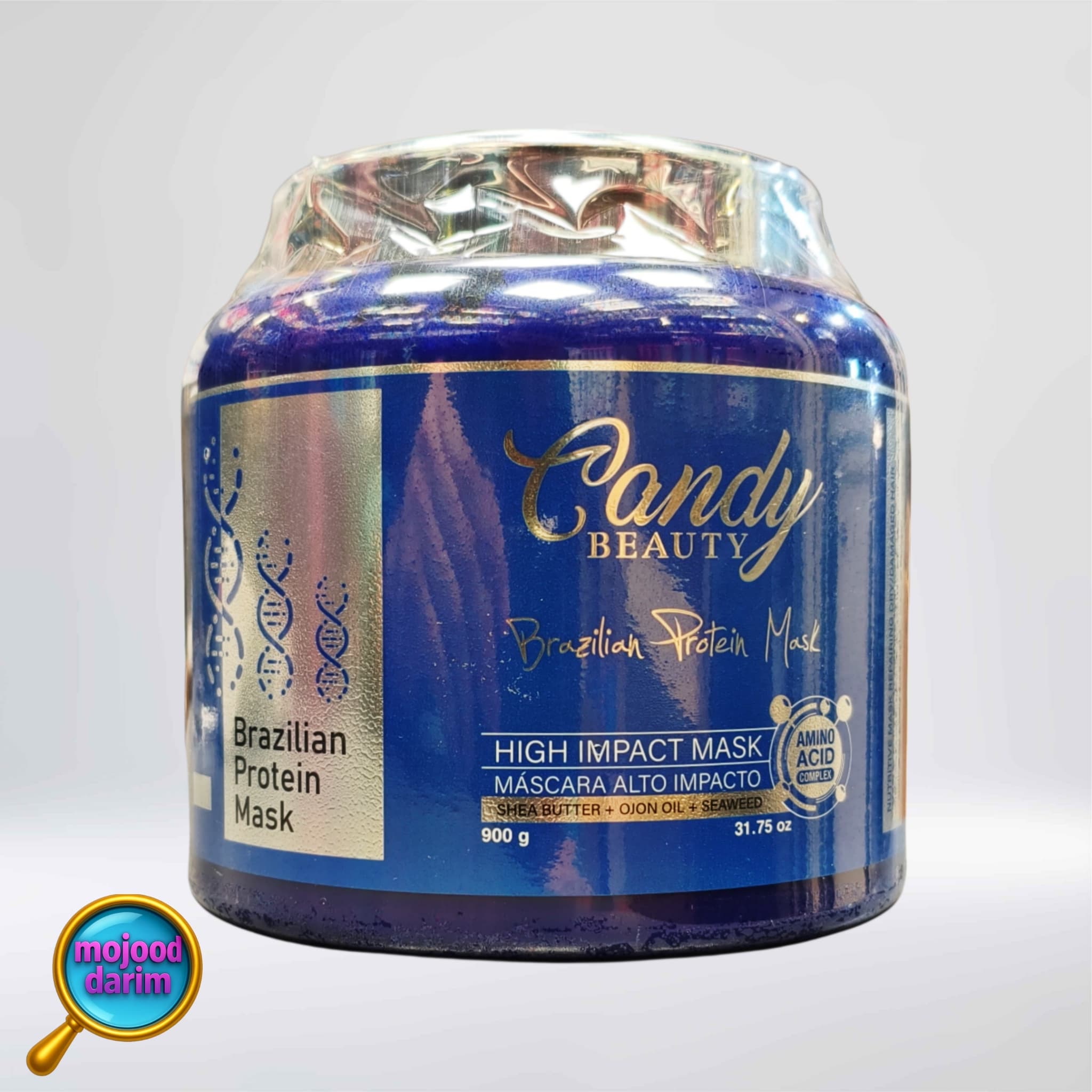 ماسک مو عنکبوتی پروتئینه کندی بیوتی پرایم اورجینال برزیلی حاوی شی باتر و روغن محافظت کننده مو اوجون و جلبک دریایی | CANDY BEAUTY SPIDER HAIR MASK