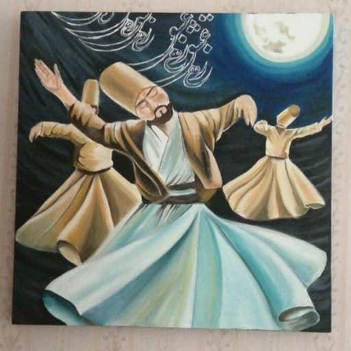 تابلو نقاشی رقص سماع کد1 پس کرایه — تصویر ۲