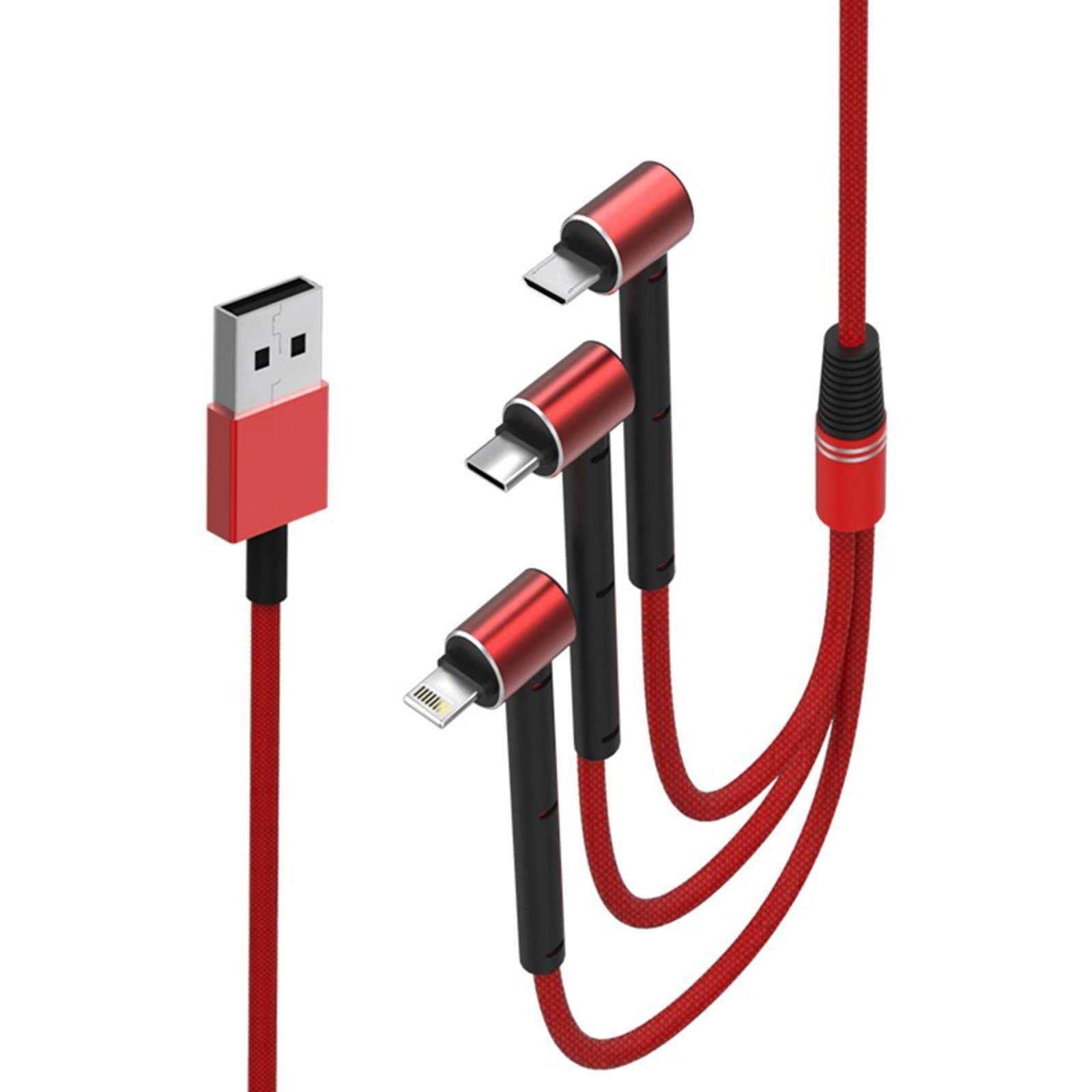 کابل تبدیل USB به MicroUSB/Lightning/USB-C تسکو مدل TC A100 طول 1.2 متر — تصویر ۳