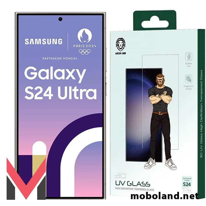گلس یووی UV شفاف گرین لاین Galaxy S24 Ultra — تصویر ۱۰