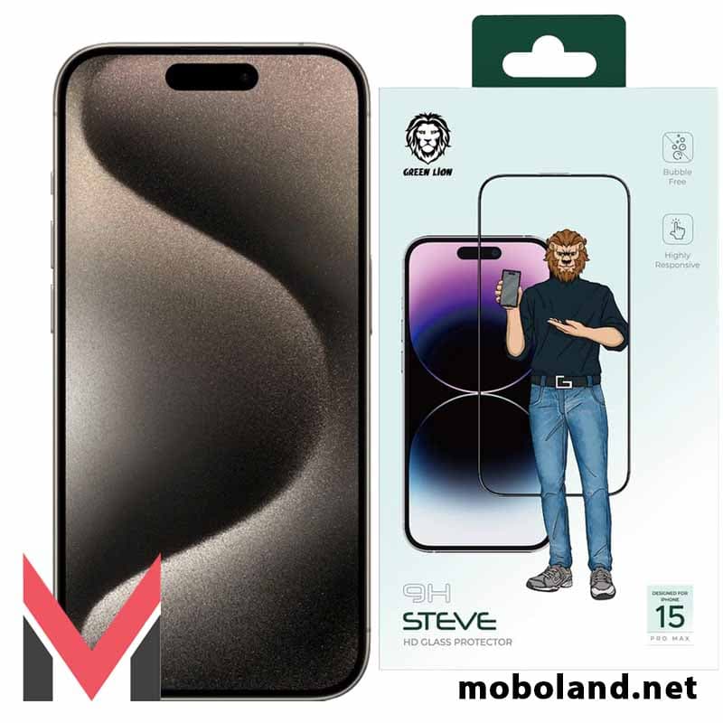 گلس تمام صفحه پرایوسی مدل استیو iPhone 15 Pro Max Steve — تصویر ۸