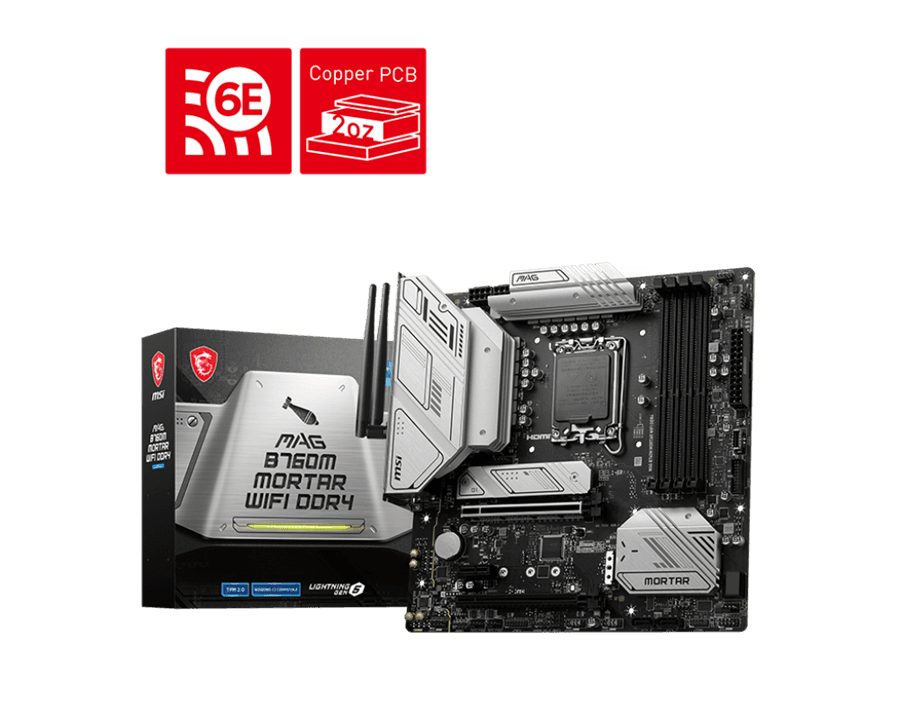 مادربرد ام اس آی MOTHERBOARD MSI MAG B760M MORTAR WIFI DDR4