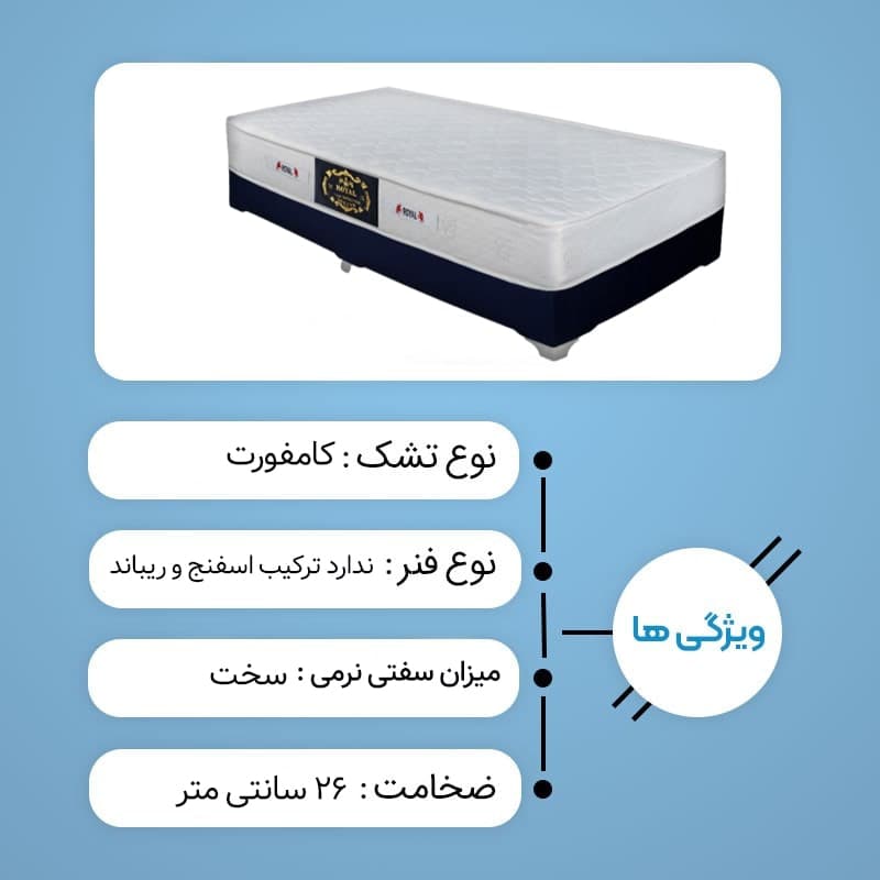 تشک طبی کامفورت دوبل پد دار رویال