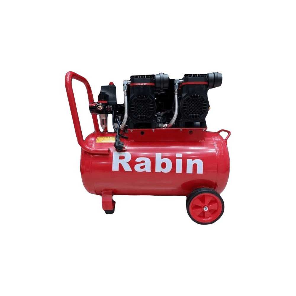 پمپ باد سایلنت رابین 80 لیتری دو سیلندر مدل R2780 — تصویر ۳