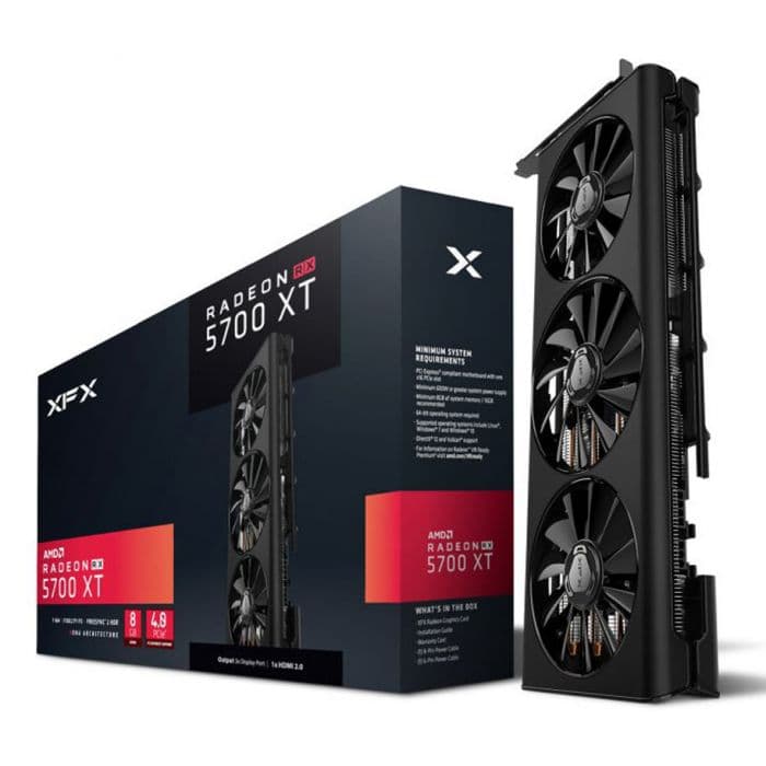 کارت گرافیک 8 گیگ rx 5700xt مدل triple dissipation باجعبه کارکرده