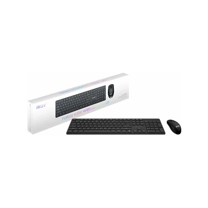 کیبورد و موس بی سیم ام اس ای مدل forge k200 پلمپ — تصویر ۲