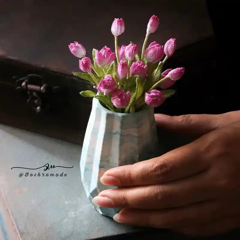 شاخه گلدانی مدل گل لاله کد8880