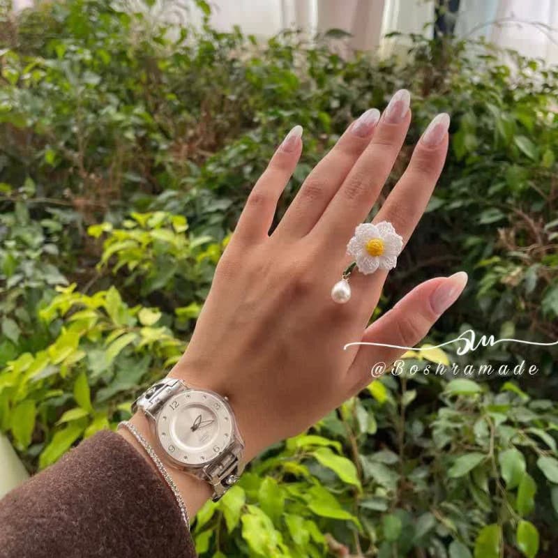 انگشتر گل بابونه کد 401 — تصویر ۵