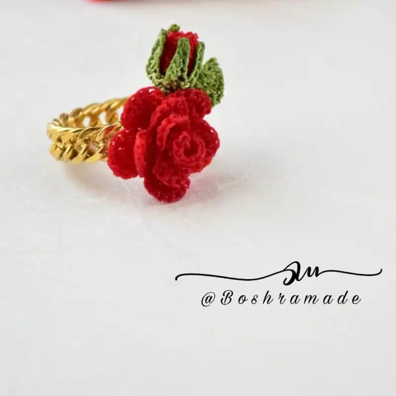 انگشتر گل رز کد 366 — تصویر ۳