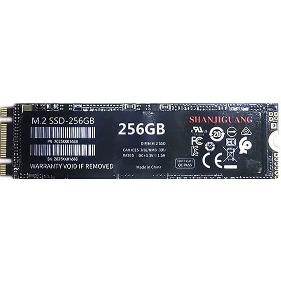 حافظه داخلی 256گیگ مدل shanjiguang ssd m.2 sata 2280 کارکرده — تصویر ۲