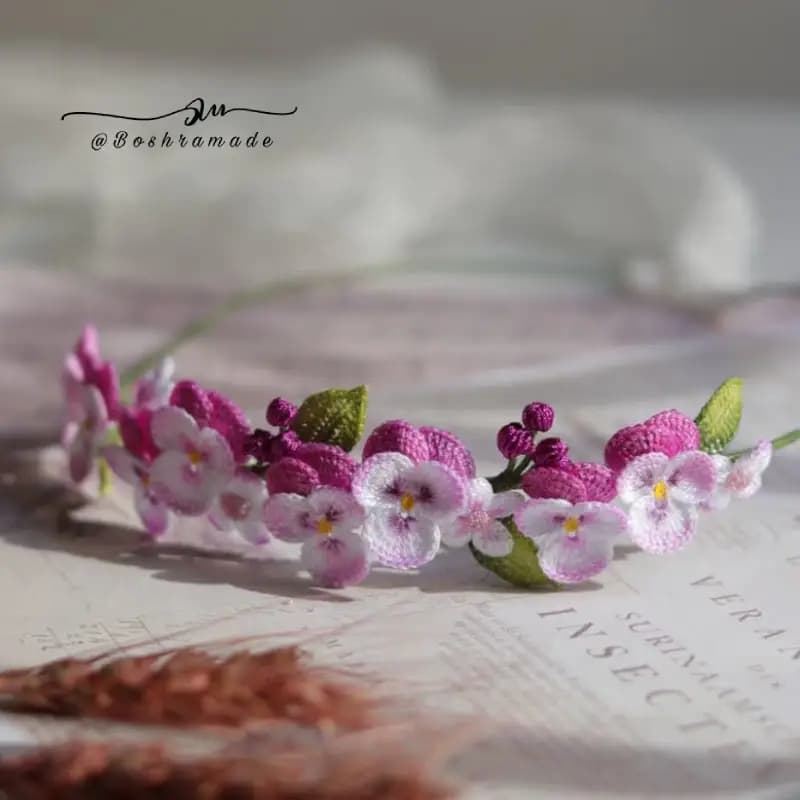 تل مو گل بنفشه کد 4152 — تصویر ۶