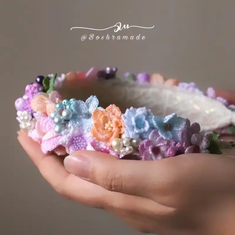 تل عروس گل ابریشم کد 6667 — تصویر ۱۱