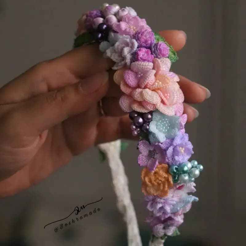تل عروس گل ابریشم کد 6667 — تصویر ۴