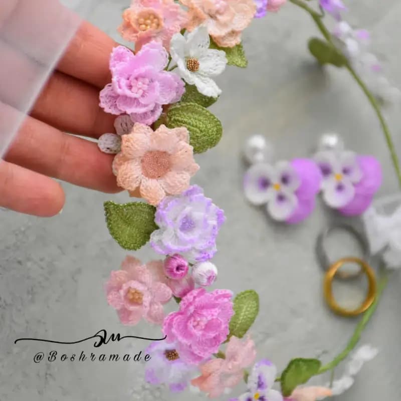 تاج گل ابریشم کد 6666 — تصویر ۴