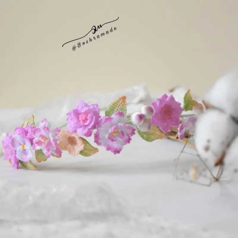 تاج گل ابریشم کد 665 — تصویر ۳
