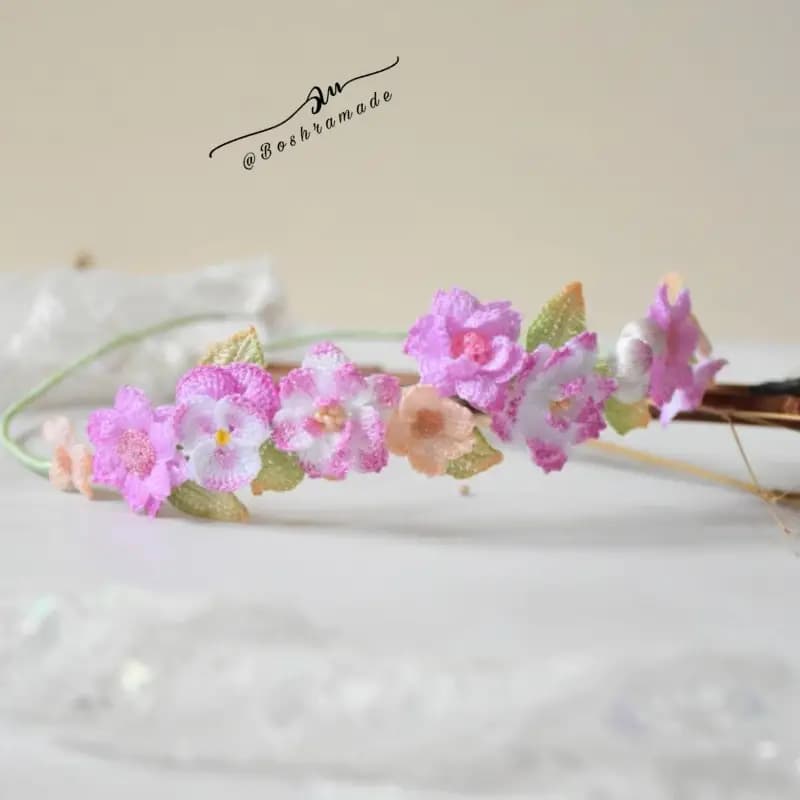 تاج گل ابریشم کد 665 — تصویر ۴