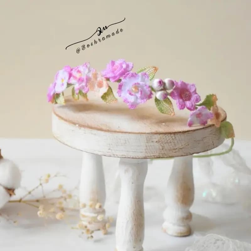 تاج گل ابریشم کد 665 — تصویر ۵