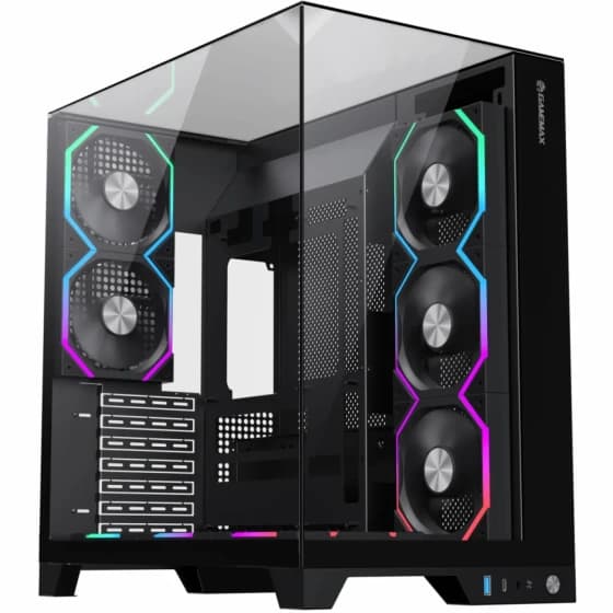 قاب کیس گیم مکس مدل infinity pro مشکی پلمپ — تصویر ۴
