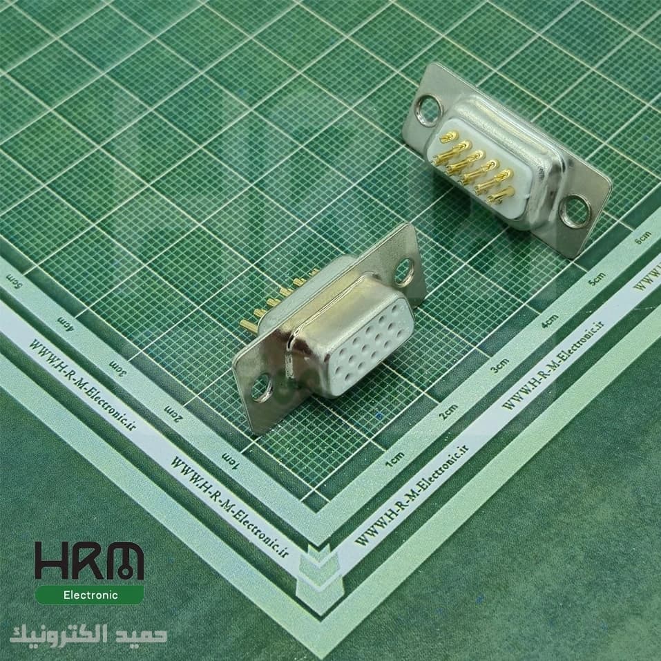 کانکتور DB15 مادگی صنعتی سرکابلی 15 پین 3 ردیفه (VGA) — تصویر ۲