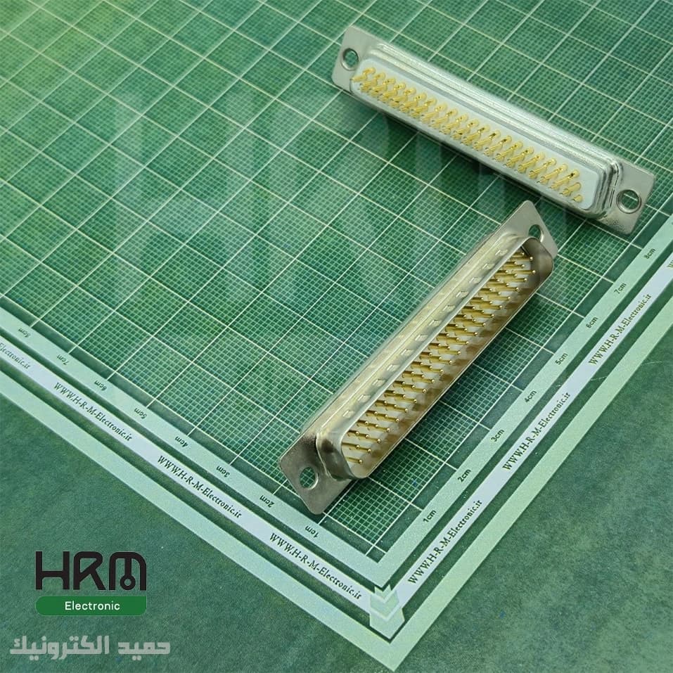 کانکتور DB62 مادگی سرکابلی صنعتی 62 پین 3 ردیفه — تصویر ۳