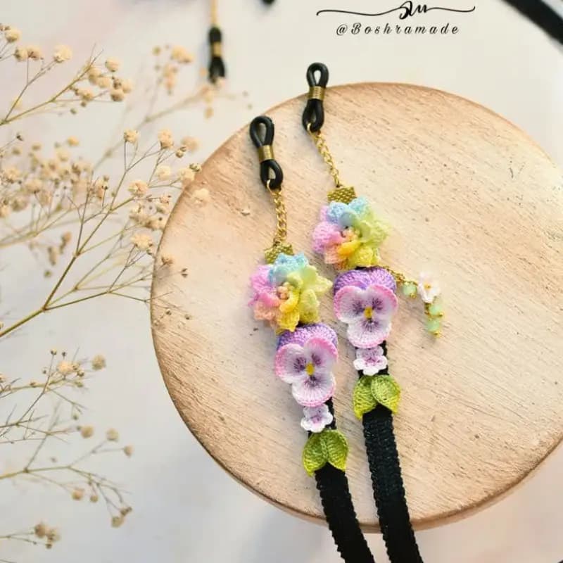 بند عینک مدل گل کد 259 — تصویر ۲