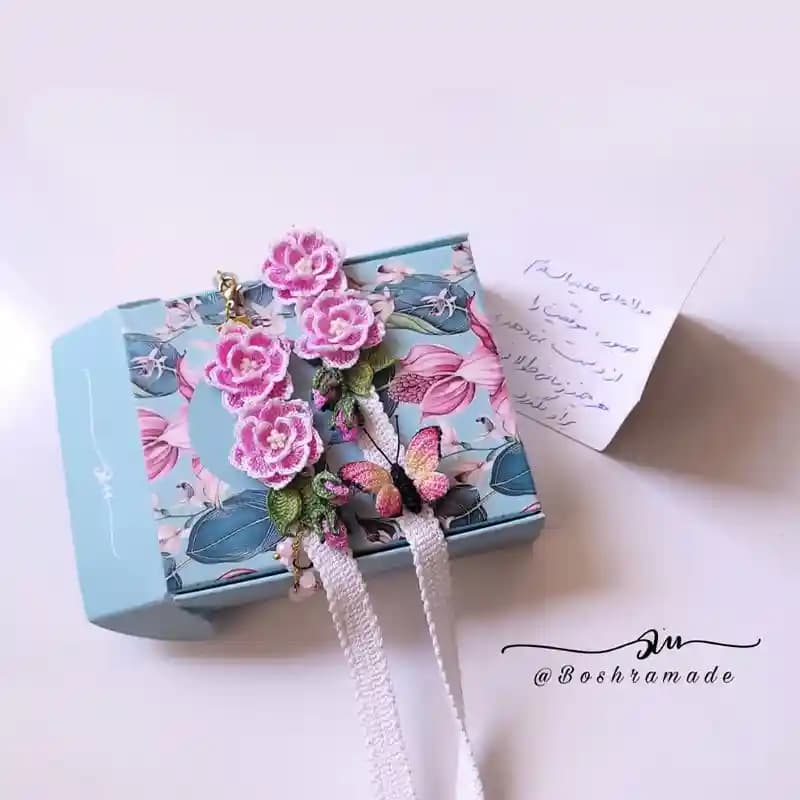بند عینک مدل گل پیونی کد 248 — تصویر ۹