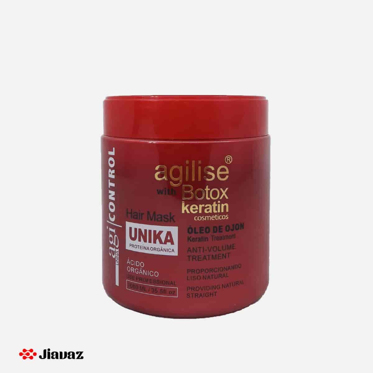 ماسک مو کراتینه بدون سولفات و یونیکا اجیلایز Unika