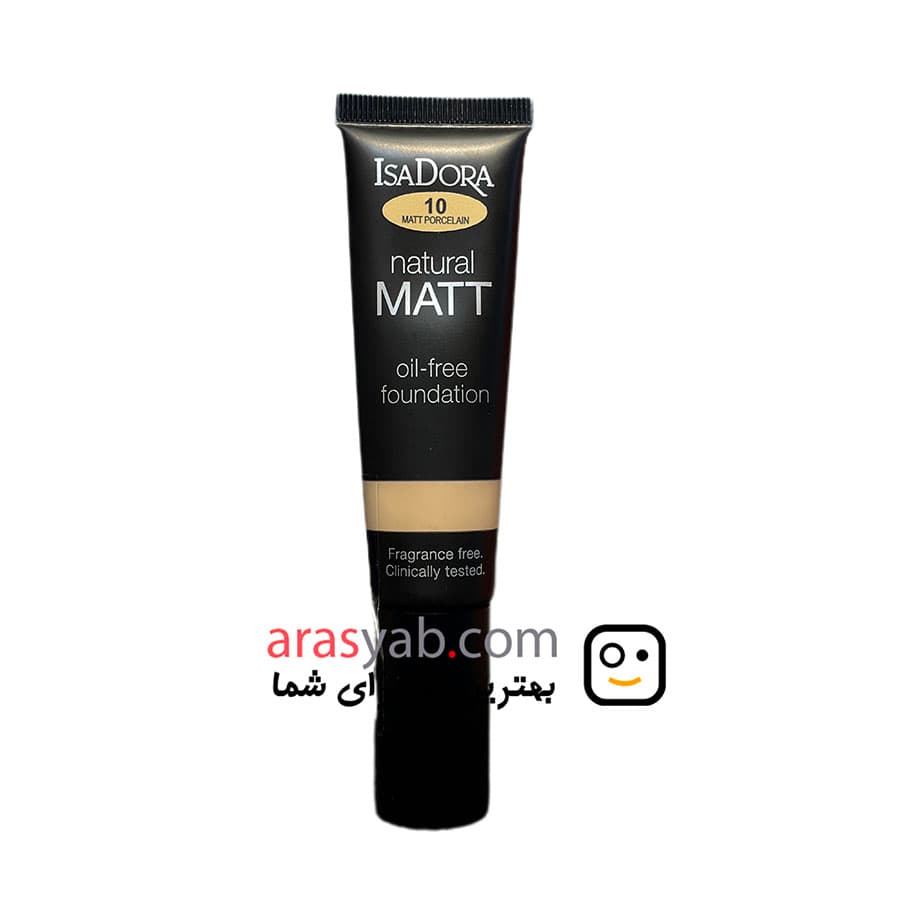 کرم پودر isadora شماره 10 matt procelain فاقد چربی حجم ۳۵ میل