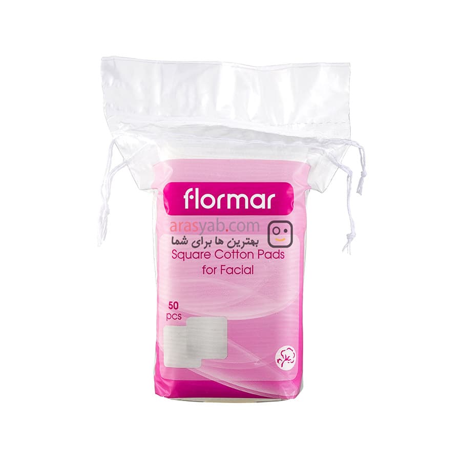 پد آرایش پاک کن فلورمار flormar پنبه ای ۵۰ عددی