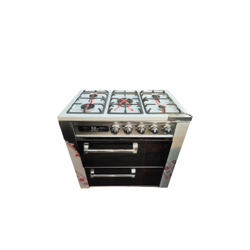 اجاق گاز طرح فر ۵ شعله مانینو طرح فر کد 52 دودرب | صفحه و نمای استیل | ساخت تبریز و گارانتی دار — تصویر ۸