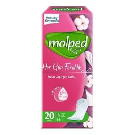 پد روزانه پنبه ای مولپد molped سایز کوچک ۲۰ عددی — تصویر ۷