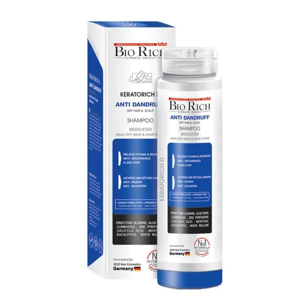 شامپو موی خشک و ضد شوره KeratoRich D بایوریچ 250 میلی لیتر Bio Rich