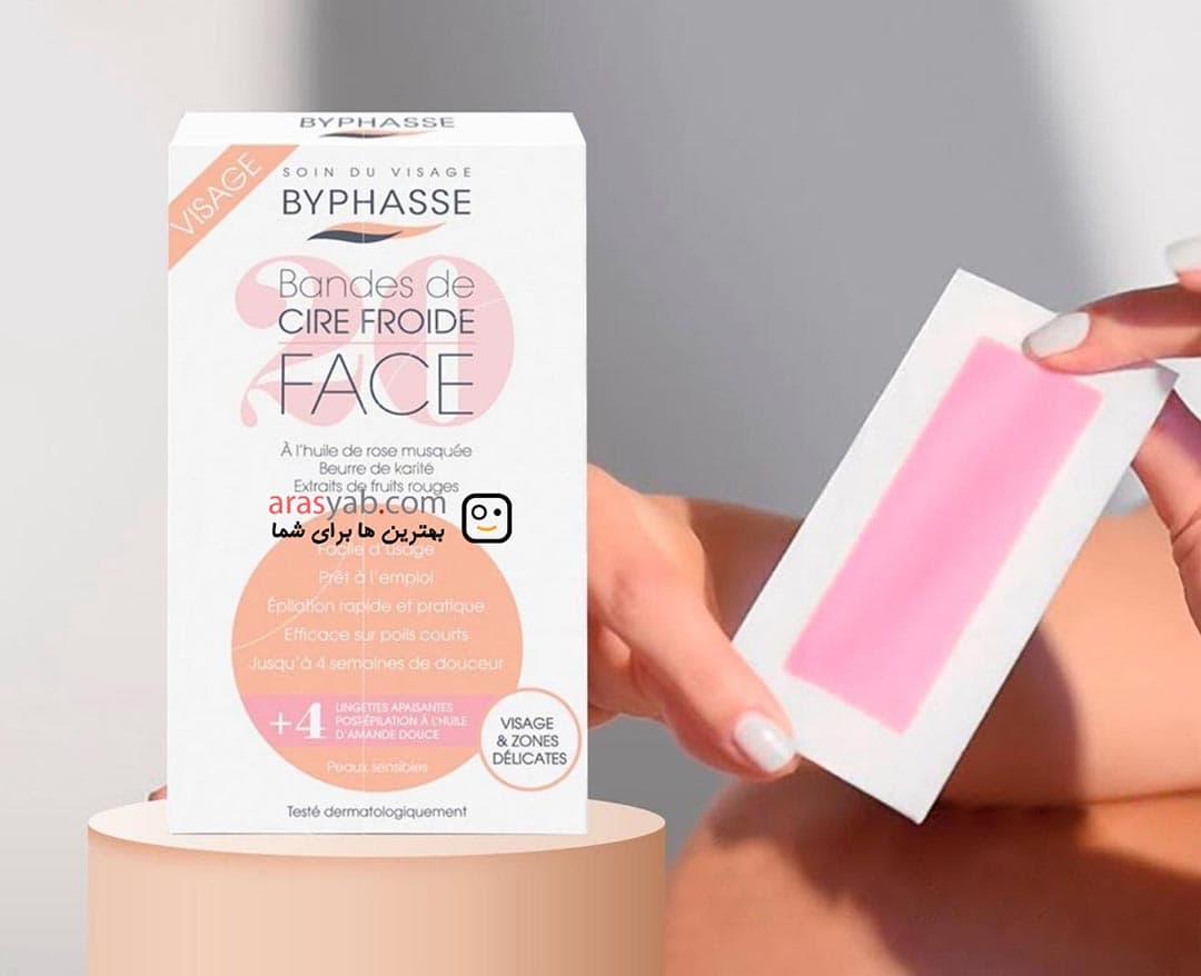 چسب موبر صورت بایفاس Byphasse مناسب پوست حساس بسته ۲۰ عددی — تصویر ۵