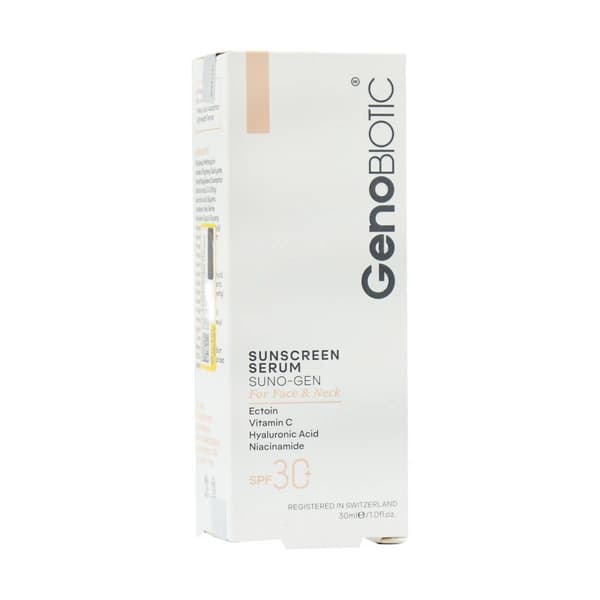 سرم ضدآفتاب +SPF30 صورت و گردن ژنوبایوتیک 30 میلی‌لیتر GenoBiotic — تصویر ۳