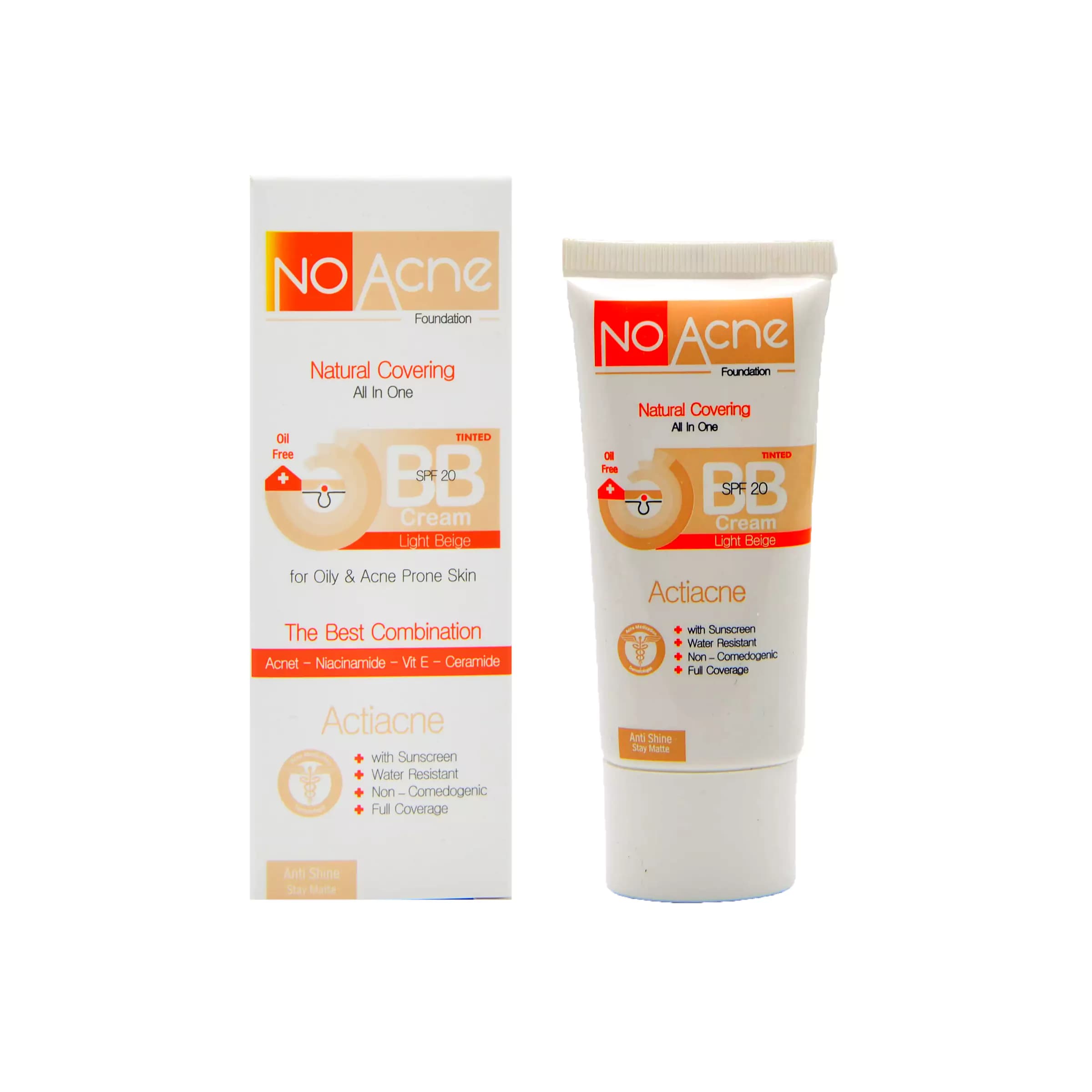 بی بی کرم پوست چرب و جوشدار بژ روشن نو آکنه 40 میلی‌لیتر‌ No Acne — تصویر ۲