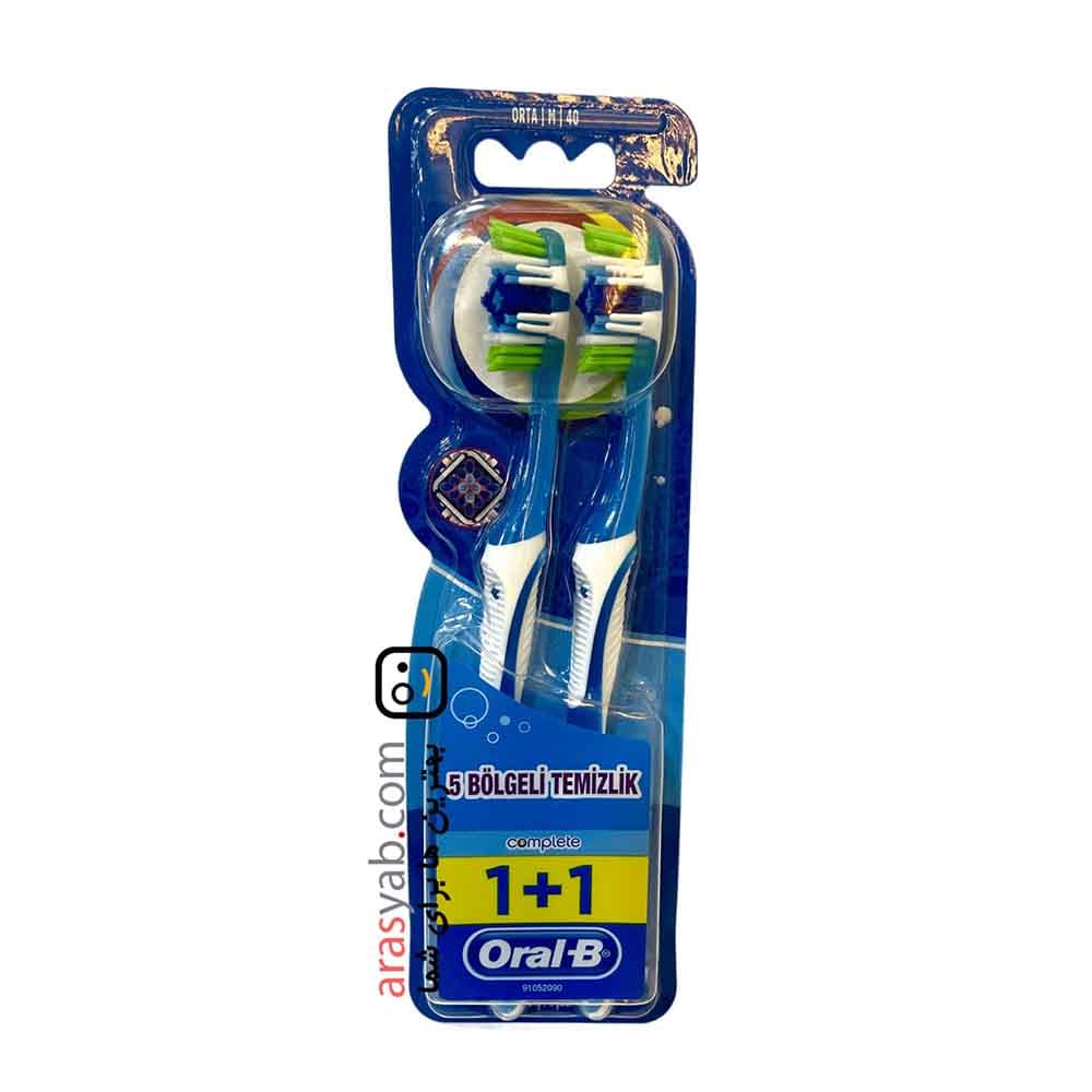 مسواک دو قلو اورال بی Oral-B مدل complete 1+1 — تصویر ۳