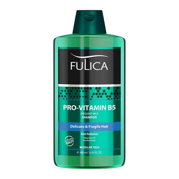 شامپو روزانه فاقد سولفات موی حساس و شکننده Pro Vitamin B5 فولیکا 400 میلی‌لیتر Fulica