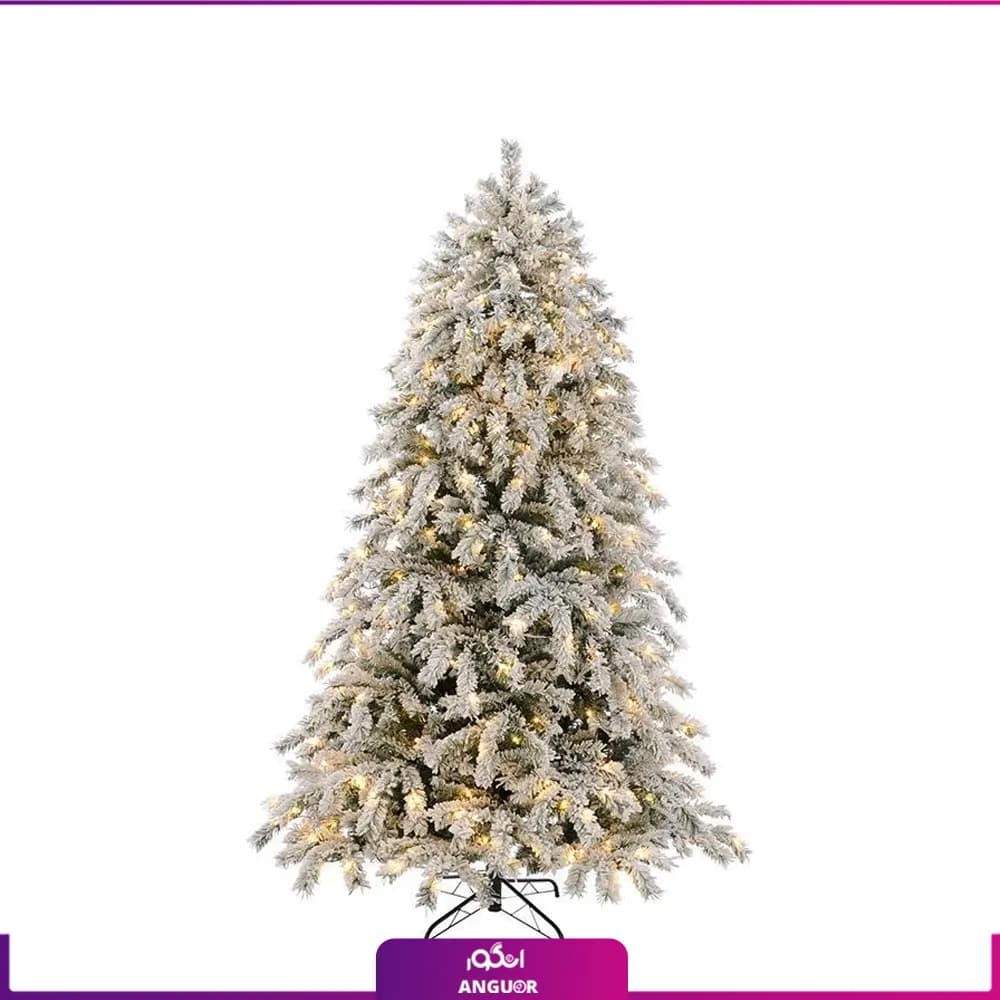 درخت کریسمس برفی به همراه چراغ ال ای دی سایز بزرگ (سال نو میلادی)