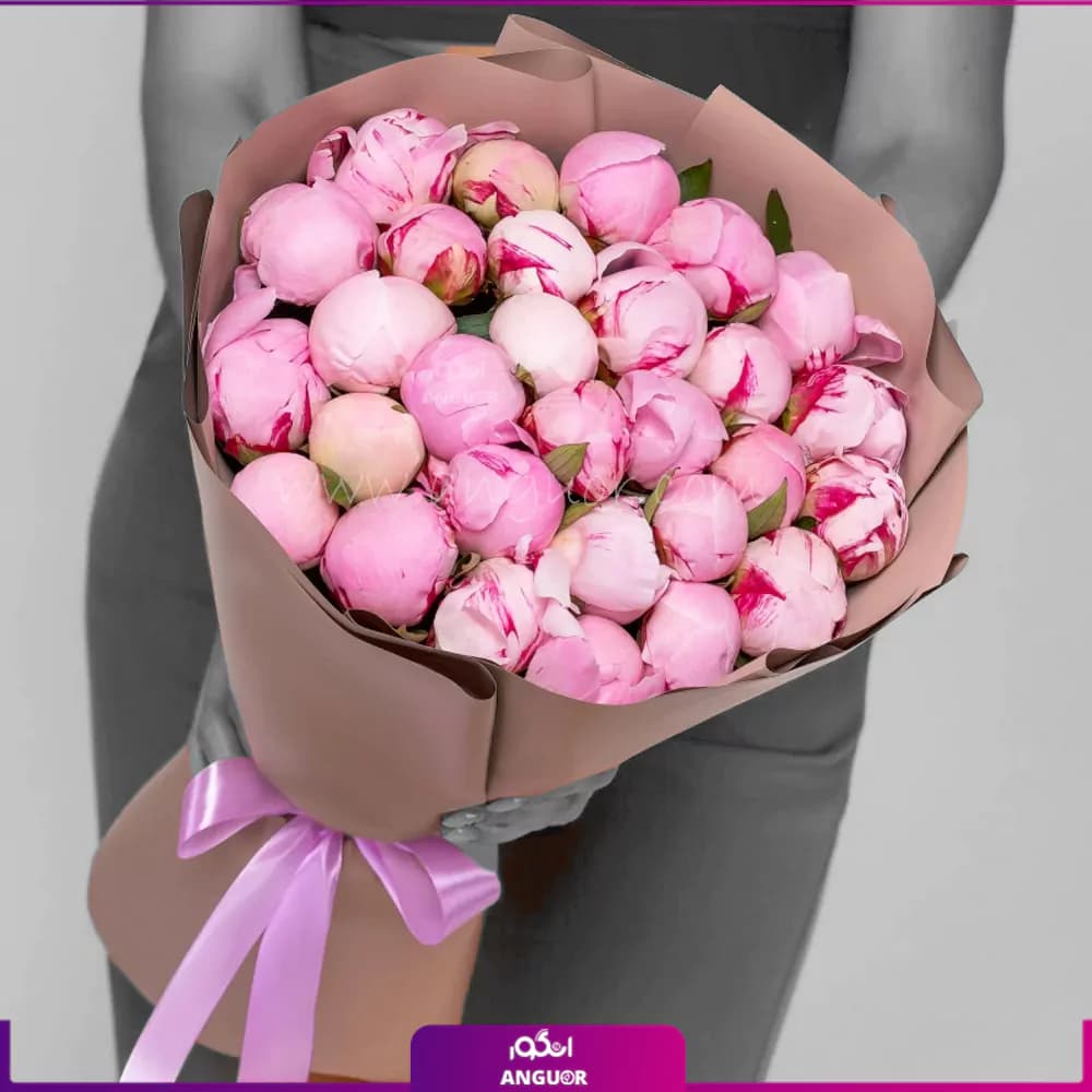 دسته گل پیونی دالیا
