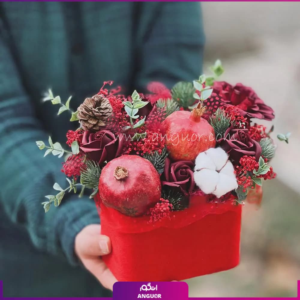 باکس گل و میوه لبخند یلدا — تصویر ۲