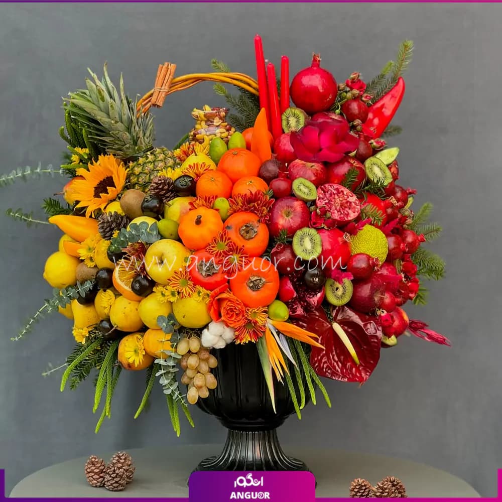 جام گل و میوه خاطره یلدا