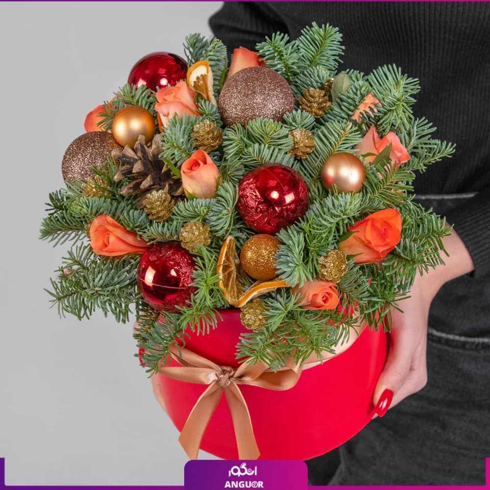 باکس گل کریسمس طلایی (سال نو میلادی)