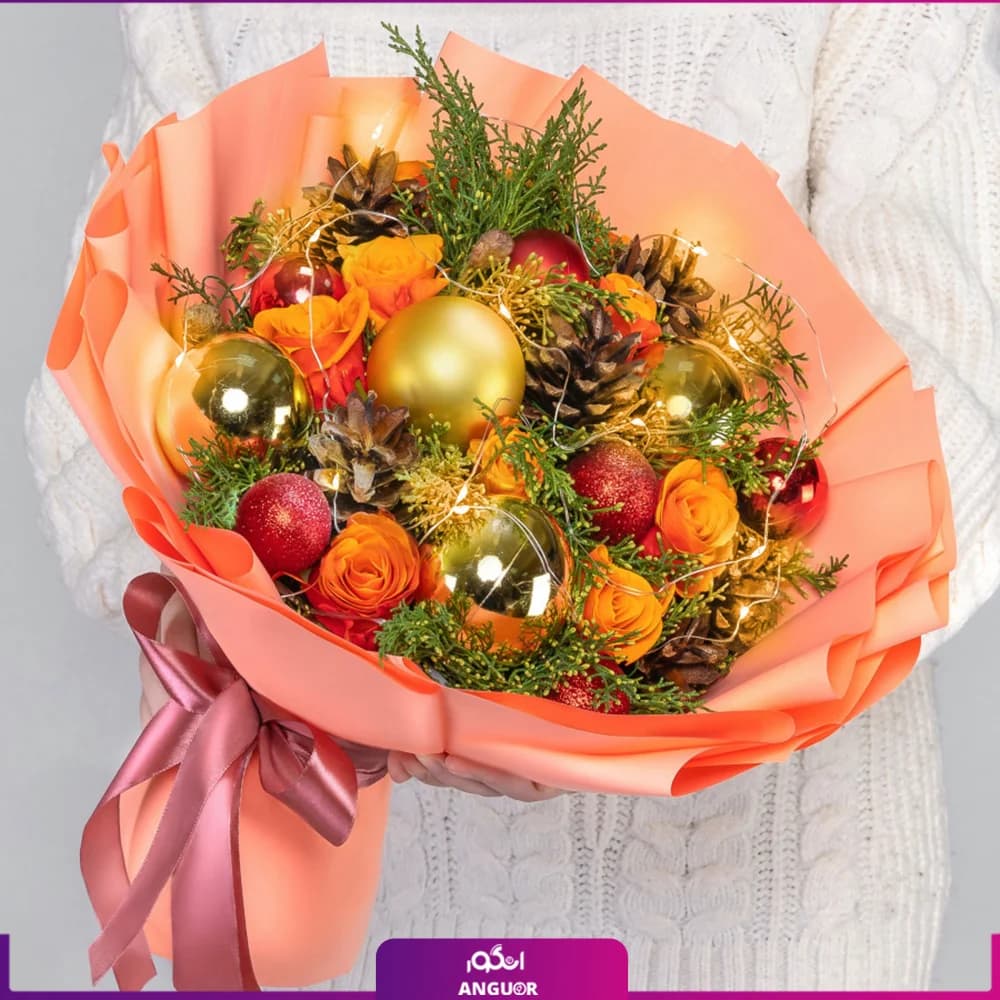 دسته گل کریسمس زنگوله (سال نو میلادی)
