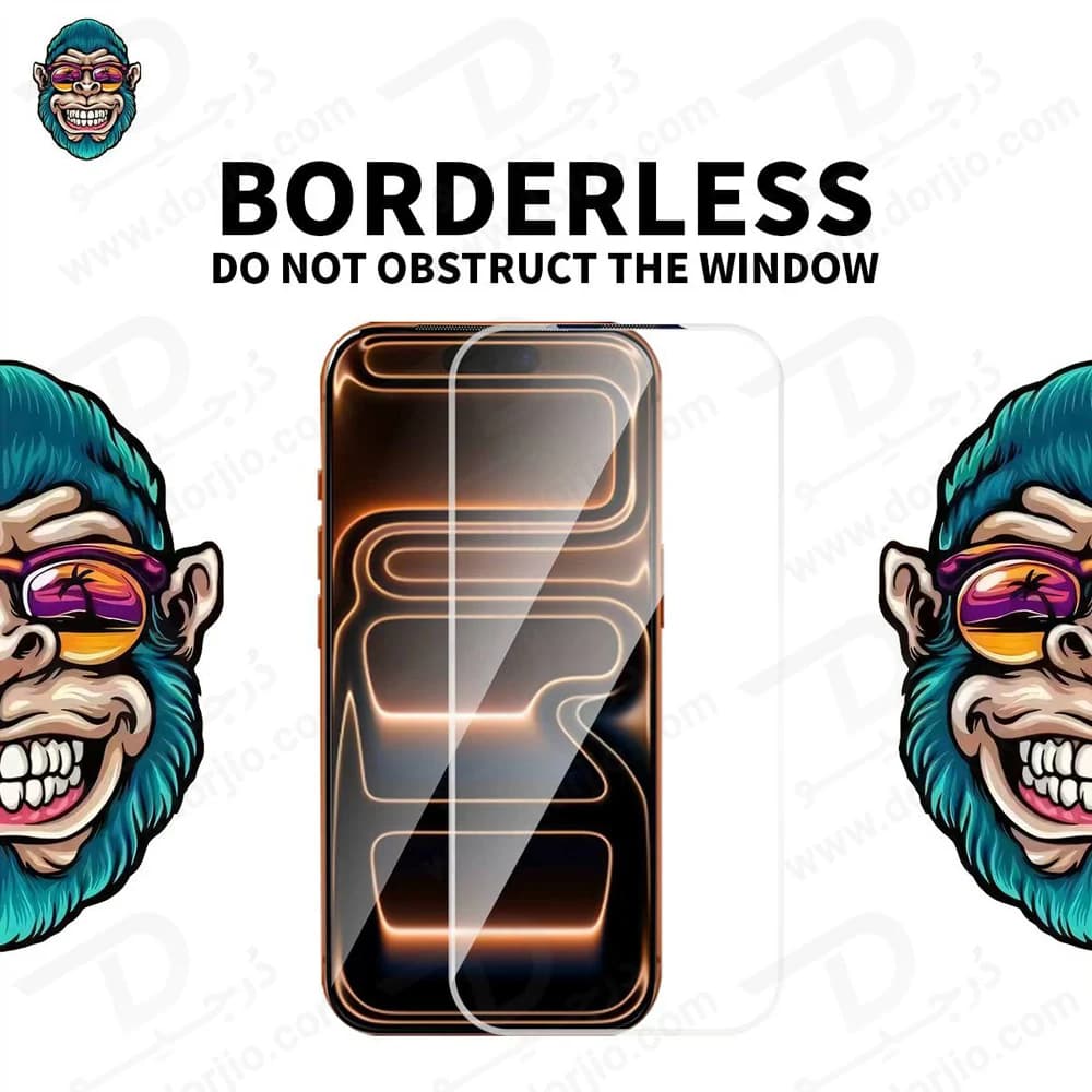 گلس تمام شفاف iPhone 16 Pro مارک Monkey — تصویر ۵