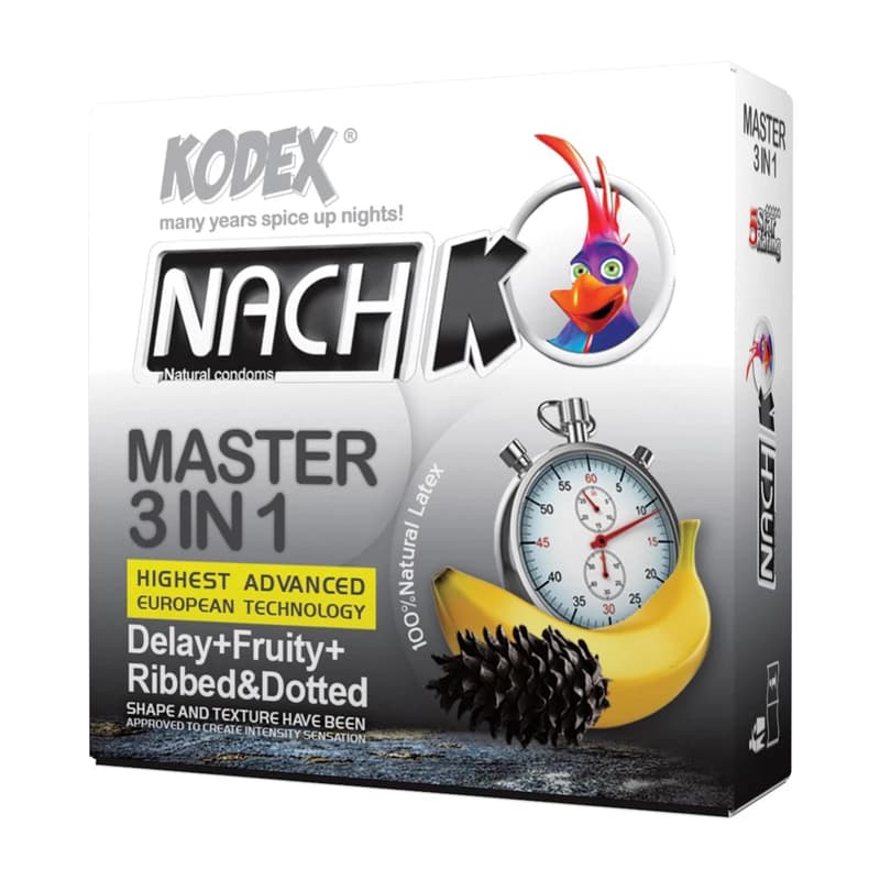 کاندوم تاخیری کدکس مدل Master 3 In 1 بسته 3 عددی — تصویر ۷