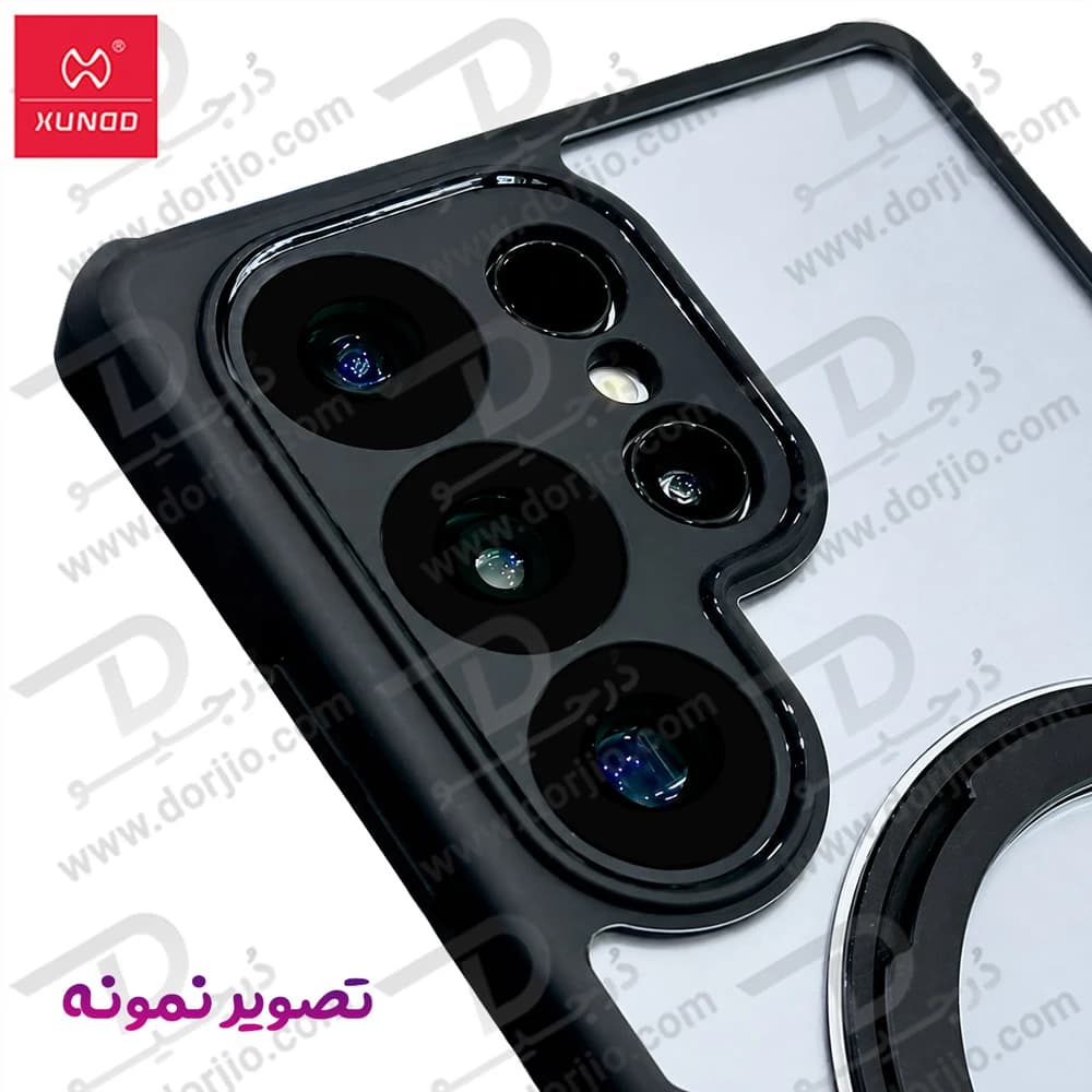 گارد شفاف رینگ استند 360 درجه مگ‌سیف Galaxy S23 Ultra مارک XUNDD سری Beatle Rotatable — تصویر ۸
