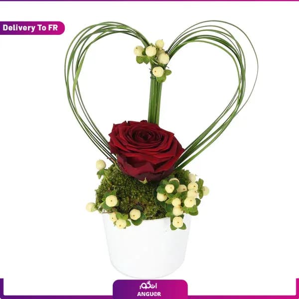 تک شاخه گل رز عشق (تحویل در فرانسه)